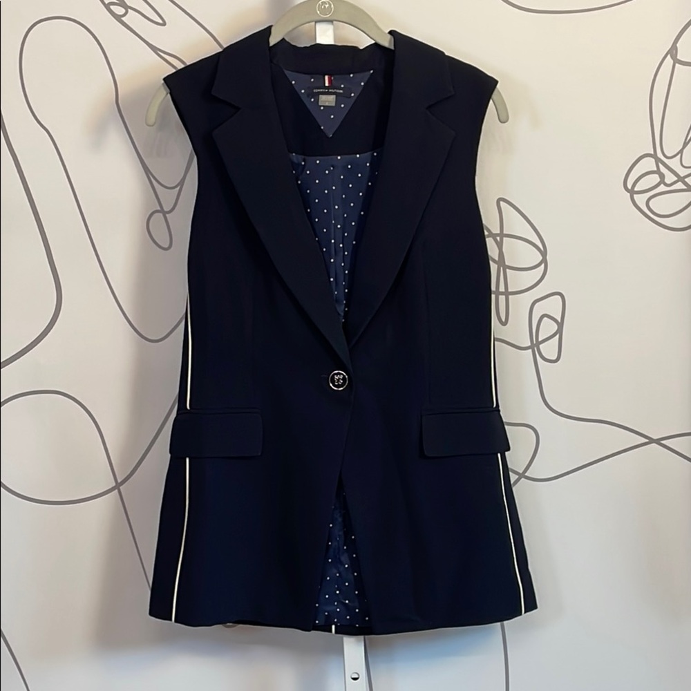 Tommy Hilfiger - Blue Vest Classic Tailored Design size 2